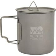 WAQ チタンマグカップ シングル 蓋付き （450ML）