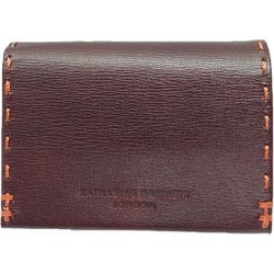 KATHARINE HAMNETT LONDON （キャサリン ハムネット）財布 490-58702 カラーテーラード2 コンパクト 三つ折り 国産キップレザー（子牛革） 490-58702 チョコ