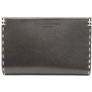 KATHARINE HAMNETT LONDON (キャサリン ハムネット)財布 490-58705 カラーテーラード2 二つ折り ミドル 札入れ 国産キップレザー(子牛革) 490-58705 クロ