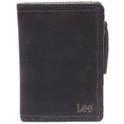 Lee（リー） western（ウエスタン） 320-1722 財布 ミドルウォレット L字ファスナー 二つ折り 札入れ 国産ヌバックレザー（外側）/イタリアンレザー（内装）牛革 320-1722 クロ