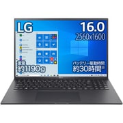 LG gram 16.0インチノートパソコン/第11世代インテル Core i7/メモリ 16GB/SSD 1TB/Windows 10 Home (64bit)/オブシディアンブラック/インテル Evo プラットフォーム準拠 16Z90P-KA78J