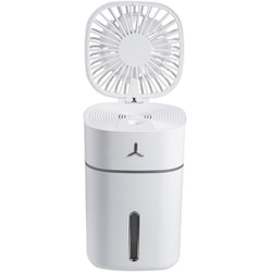 USB加湿器充電式ファン付/ホワイト FUK-9WH