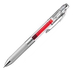 ゲルインキボールペン ENERGEL infree（エナージェル インフリー） 0.4mm ノック式 インク色：レッド 本体色：クリア ニードルチップ 速乾 BLN74TL-B