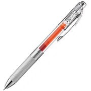 ゲルインキボールペン ENERGEL infree(エナージェル インフリー) 0.4mm ノック式 インク色:オレンジ 本体色:クリア ニードルチップ 速乾 BLN74TL-F