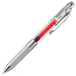 ゲルインキボールペン ENERGEL infree（エナージェル インフリー） 0.5mm ノック式 インク色：レッド 本体色：クリア ニードルチップ 速乾 BLN75TL-B