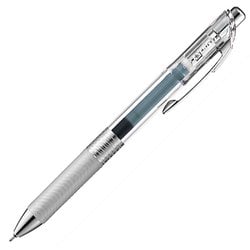 ゲルインキボールペン ENERGEL infree（エナージェル インフリー） 0.5mm ノック式 インク色：ラフグレー 本体色：クリア ニードルチップ 速乾 BLN75TL-N2