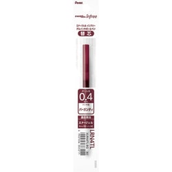 ゲルインキボールペン エナージェル インフリー 替芯 0.4mm バーガンディ XLRN4TL-BG