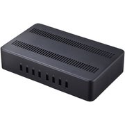 USB充電スタンド(8ポート・合計19.2A・高耐久タイプ) ACA-STN74BK