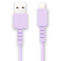 USB Type-A to Lightningケーブル 充電・通信 MFi認証 1.5m パープル FS-MFIAL150-PU