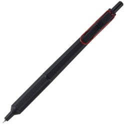 油性ボールペン JETSTREAM EDGE（ジェットストリーム エッジ） 0.38mm ノック式 ポイントチップ搭載 インク色：黒 本体色：ブラックレッド SXN100338BK15