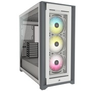 ミドルタワーPCケース iCUE 5000X RGB Tempered Glass -White- CC-9011213-WW