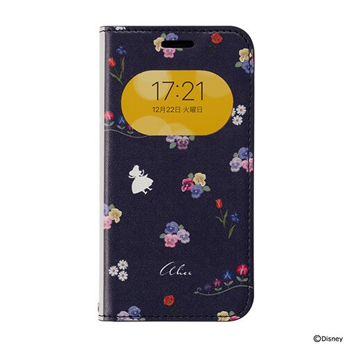 ディズニー Iphone 12 Mini 用 窓付きダイアリーケース アリス ガールズフラワー