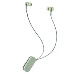ワイヤレスイヤホン Bluetooth5.0 両耳 コードあり 巻き取り式 クリップ付 オリーブカーキ コンパクト LBT-HPC17GN