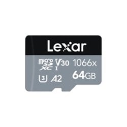 PROFESSIONAL SILVERシリーズ microSDXCカード 64GB Class10 UHS-I U3 V30 A2 LMS1066064G-BNANJ