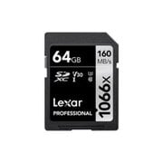 PROFESSIONAL SILVERシリーズ SDXCカード 64GB Class10 UHS-I U3 V30 最大読込160MB/s 最大書込70MB/s LSD1066064G-BNNNJ
