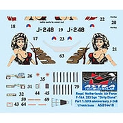 オランダ空軍 F-16A 323飛行隊 50周年特別塗装機 Dirty Diana [1/144スケール デカール]