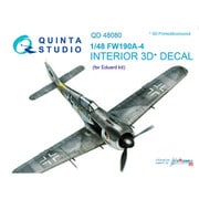 Fw190A-4 内装3Dデカール （エデュアルド用） [1/48スケール デカール]