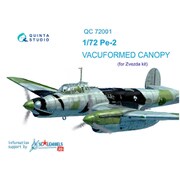 Pe-2 バキュームキャノピー （ズべズダ用） [1/72スケール ディテールアップパーツ]