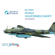 Pe-8 バキュームキャノピー （ズべズダ用） [1/72スケール ディテールアップパーツ]