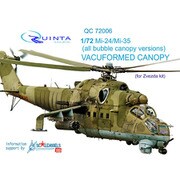 Mi-24/35 バブル型バキュームキャノピー （ズべズダ用） [1/72スケール ディテールアップパーツ]