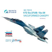 Su-27UB/Su-30 バキュームキャノピー （ズべズダ用） [1/72スケール ディテールアップパーツ]