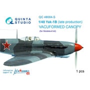 Yak-1B （後期型） バキュームキャノピー （モデルズビット用） [1/48スケール ディテールアップパーツ]
