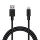 USB Type-A to Lightningケーブル 耐久仕様 MFI認証 アルミコネクタ 1.0m ブラック MPA-XUALPSA10BK