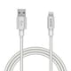 USB Type-A to Lightningケーブル 耐久仕様 MFI認証 アルミコネクタ 1.0m シルバー MPA-XUALPSA10SV