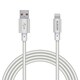 USB Type-A to Lightningケーブル 耐久仕様 MFI認証 アルミコネクタ 2.0m シルバー MPA-XUALPSA20SV