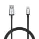 USB Type-A to Lightningケーブル 高耐久 MFI認証 ナイロン 0.7m ブラック MPA-XUALSA07BK
