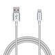 USB Type-A to Lightningケーブル 高耐久 MFI認証 ナイロン 1.2m ホワイト MPA-XUALSA12WH