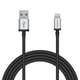 USB Type-A to Lightningケーブル 高耐久 MFI認証 ナイロン 2.0m ブラック MPA-XUALSA20BK