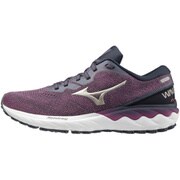 J1GD210942 WAVE SKYRISE 2 230 [レディース ランニングシューズ パープル×ゴールド×ネイビー]