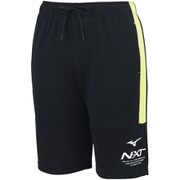 32JD121109 N-XT ウォームアップハーフパンツ M [メンズ ジャージ ブラック×セーフティイエロー]