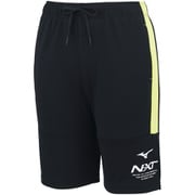 32JD121109 N-XT ウォームアップハーフパンツ XL [メンズ ジャージ ブラック×セーフティイエロー]