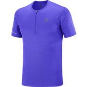 アジャイル ハーフジップ ショートスリーブ ティー AGILE HZ SS TEE M LC1476600 CLEMATIS BLUE Sサイズ [ランニングシャツ メンズ]