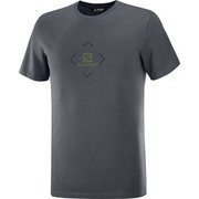 サロモン コットン ティー SALOMON COTTON TEE M LC1507200 EBONY/BLACK/OLIVE NIGHT Mサイズ [アウトドア カットソー メンズ]