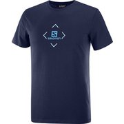 サロモン コットン ティー SALOMON COTTON TEE M LC1507300 NIGHT SKY/TANAGER TURQUOISE/HAWAIIAN OCEAN 2XLサイズ [アウトドア カットソー メンズ]