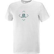 サロモン コットン ティー SALOMON COTTON TEE M LC1507400 WHITE/TRELLIS/PACIFIC XLサイズ [アウトドア カットソー メンズ]