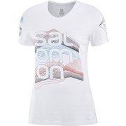 エックスエー ティー XA TEE W LC1536900 WHITE/PRINT XSサイズ [ランニングウェア シャツ レディース]