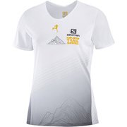 センス ティー SENSE TEE W LC1536800 WHITE/BLACK/AUTUMN BLAZE Mサイズ [ランニングウェア シャツ レディース]