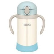 まほうびんのベビーストローマグ 350ml ブルーホワイト FJL-350-BLWH