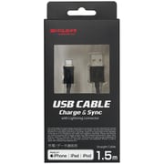 ヨドバシカメラオリジナル Lightning USBケーブル ストレートタイプ 1.5m ブラック YDC-UDL150K