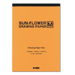 画用紙 サンフラワーペーパーM画 PDパッド A4 15枚入 PD-6544