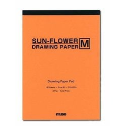 画用紙 サンフラワーペーパーM画 PDパッド B5 15枚入 PD-6555