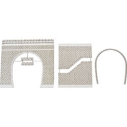 HA-17 トンネルポータル ペーパーキット 単線用 石積タイプ・トンネルライナーセット（2組入） [鉄道模型用レイアウト用品]