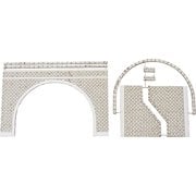 HA-18 トンネルポータル ペーパーキット 複線用 石積タイプ・トンネルライナーセット（2組入） [鉄道模型用レイアウト用品]