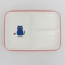レンジ・食洗機対応 日本製 Animo 仕切皿 ねこ