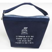 ワンハンドルランチバッグ PARIS ネイビー