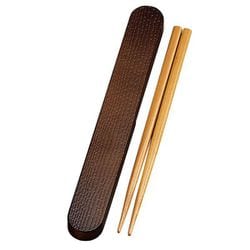 箸箱セット 日本製 わっぱ箸箱セット 木目 ダークブラウン